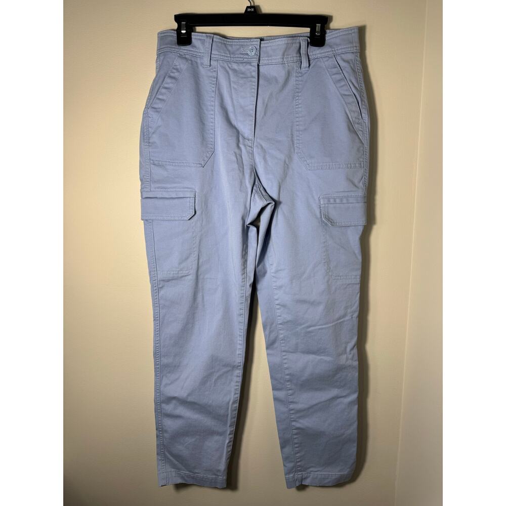 Talbots Dusty Blue Cargo Cotton Pants Size 8